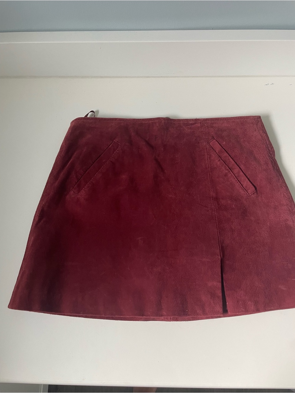 Blank NYC Burgundy Suede Skirt